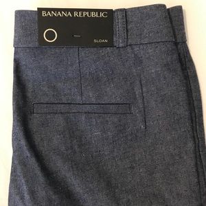 Banana Republic Sloan Skinny-Fit Chambray Pants